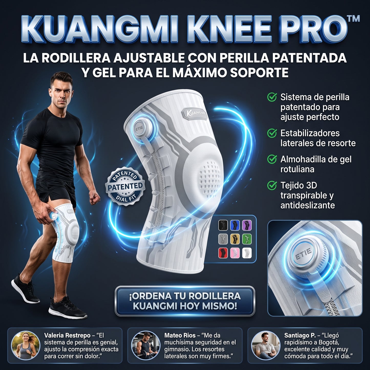 Rodillera Ortopédica Deportiva KUANGMI KNEE PRO™