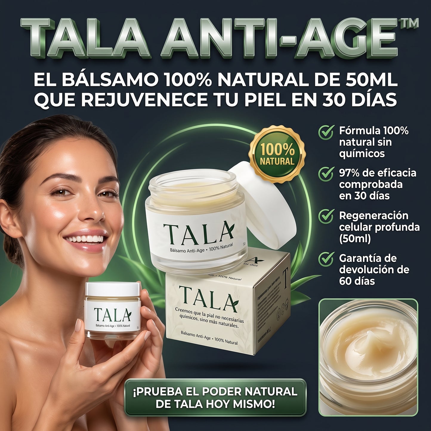 Bálsamo Anti-Age 100% Natural TALA™ (50 ml)